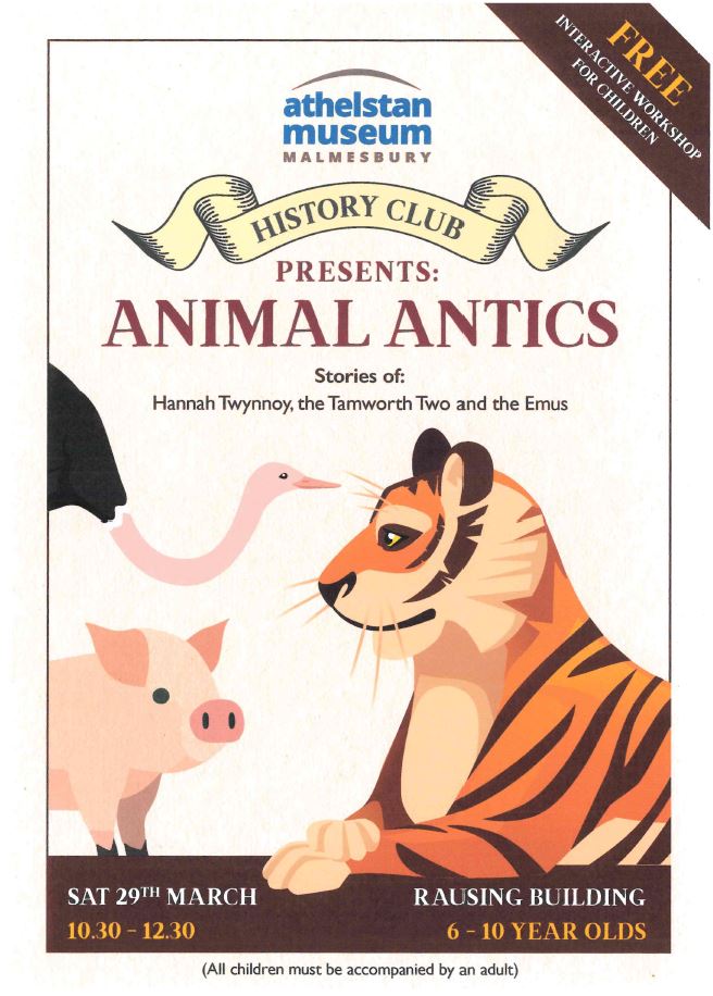 Athelstan Museum History Club Presents - Animal Antics